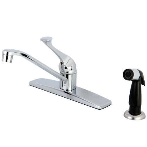 Kingston Brass  FB0572 Columbia Single Handle 8-Inch Centerset Kitchen Faucet with Sprayer, Polished Chrome