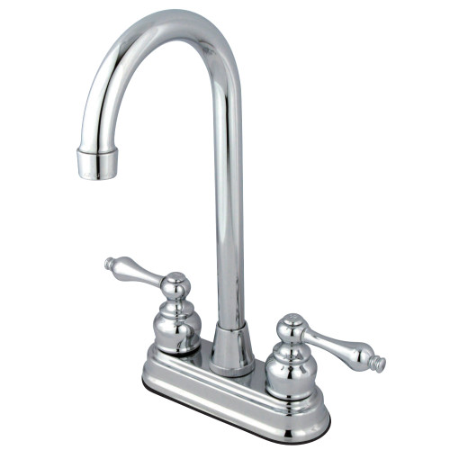 Kingston Brass FB491AL Victorian 4-Inch Centerset Two Handle Bar Faucet, Polished Chrome