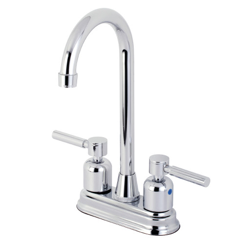 Kingston Brass KB8491DL Concord Two Handle Bar Faucet, Polished Chrome