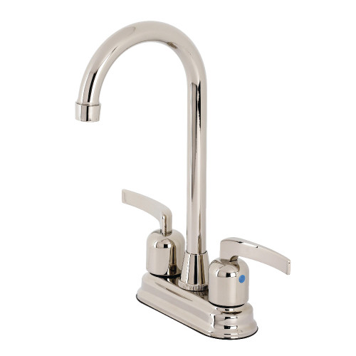 Kingston Brass KB8496EFL Centurion Two Handle Bar Faucet, Polished Nickel