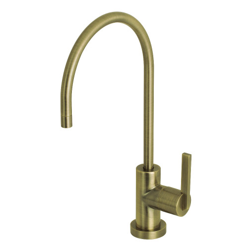Kingston Brass KS8193CTL Continental Single Handle Water Filtration Faucet, Antique Brass
