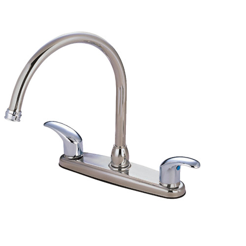 Kingston Brass KB6797LL Legacy 8-Inch Centerset Kitchen Faucet, Brushed Nickel/Polished Chrome
