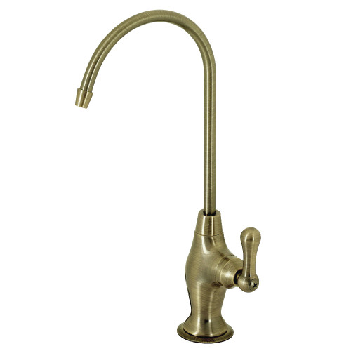 Kingston Brass KSAG3193AL Restoration Reverse Osmosis System Filtration Water Air Gap Faucet, Antique Brass