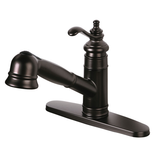 Kingston Brass Gourmetier GSC7575TL Templeton Single Handle Pull-Out Kitchen Faucet, Oil Rubbed Bronze