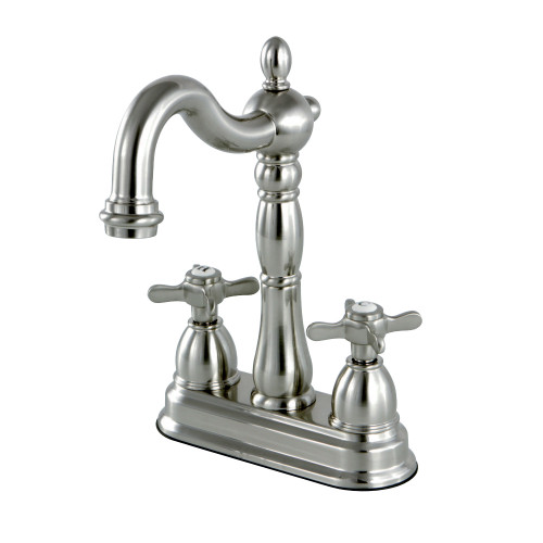 Kingston Brass KB1498BEX Essex Two-Handle Bar Faucet, Brushed Nickel