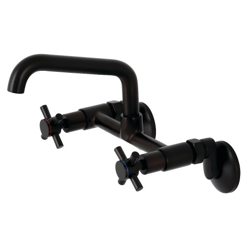 Kingston Brass KS423ORB Concord Two Handle Wall-Mount Kitchen Faucet, Oil Rubbed Bronze