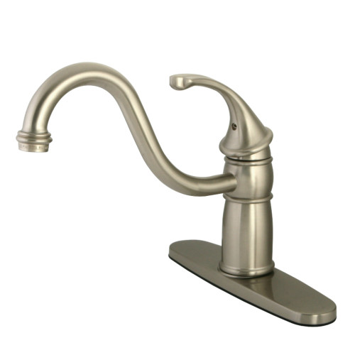 Kingston Brass KB1578GLLS Georgian 8" Centerset Kitchen Faucet without Sprayer, Brushed Nickel