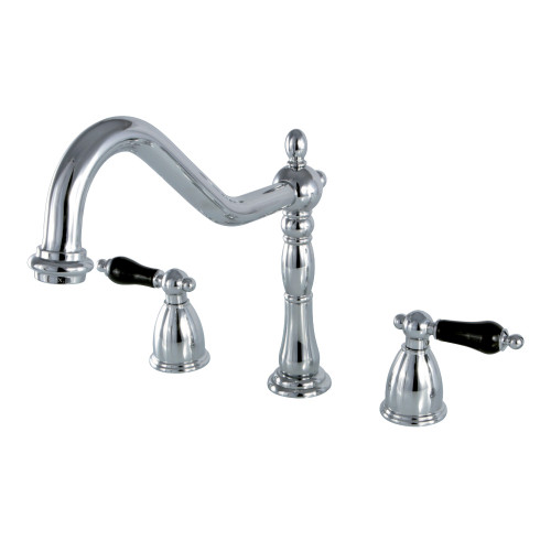 Kingston Brass KB1791PKLLS Widespread Kitchen Faucet, Polished Chrome