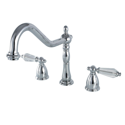 Kingston Brass KB1791WLLLS Wilshire Widespread Kitchen Faucet, Polished Chrome