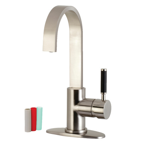 Kingston Brass LS8618DKL Kaiser Single Handle Bar Faucet, Brushed Nickel