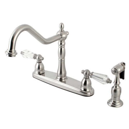 Kingston Brass KB1758WLLBS Wilshire Centerset Kitchen Faucet, Brushed Nickel