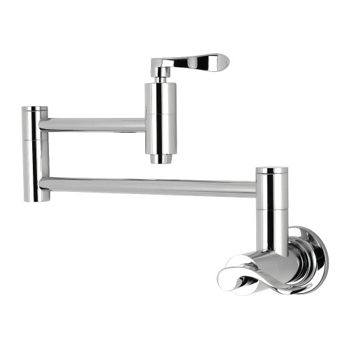 Kingston Brass KS8101DFL Wall Mount Pot Filler Kitchen Faucet, Polished Chrome