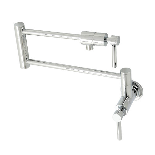 Kingston Brass KS4101DL Concord Wall Mount Pot Filler, Polished Chrome
