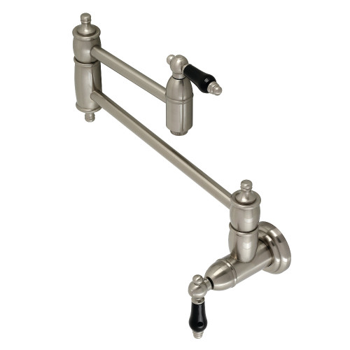 Kingston Brass KS3108PKL Duchess Wall Mount Pot Filler, Brushed Nickel