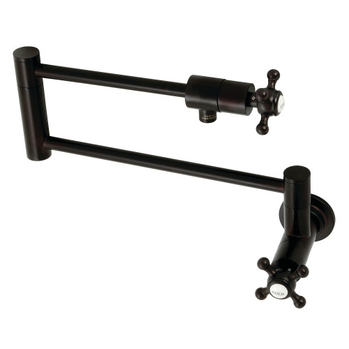 Kingston Brass KS4105BX Metropolitan Wall Mount Pot Filler, Oil Rubbed Bronze