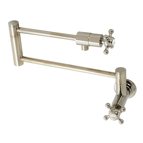 Kingston Brass KS4106BX Metropolitan Wall Mount Pot Filler, Polished Nickel