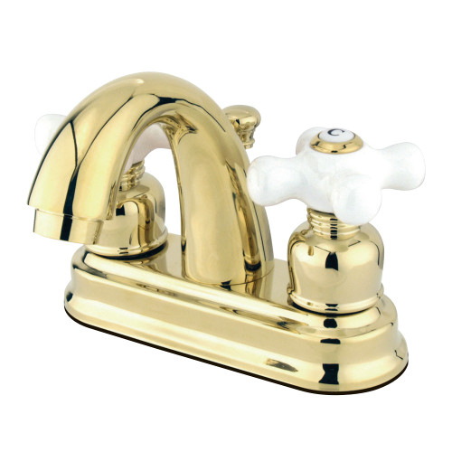 Kingston Brass GKB5612PX 4 in. Centerset Bathroom Faucet, Polished Brass