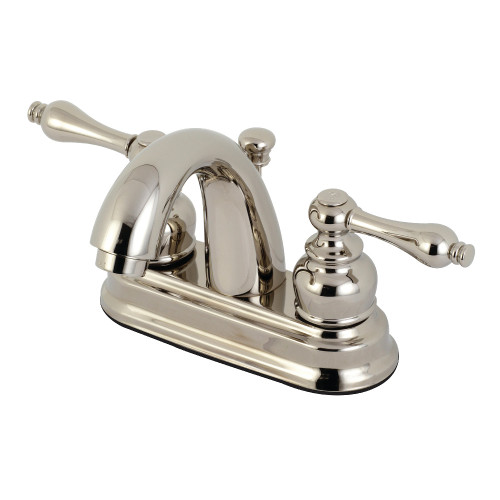 Kingston Brass KB5616AL Restoration 4 in. Centerset Bathroom Faucet, Polished Nickel