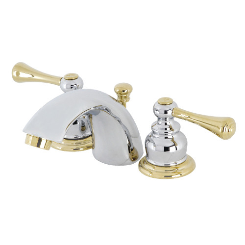 Kingston Brass KB3944BL Mini-Widespread Bathroom Faucet, Polished Chrome/Polished Brass