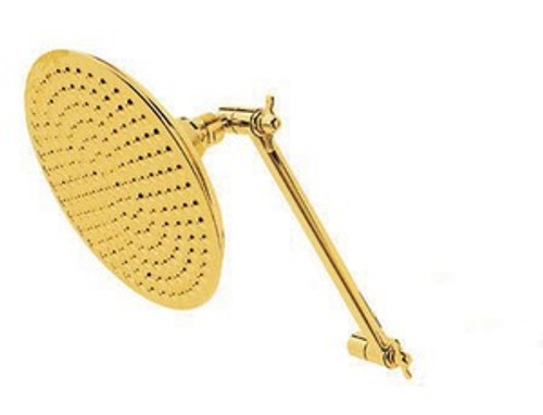 Kingston Brass K136K2 8" Shower Head & 10" Arm Kit - Polished Brass