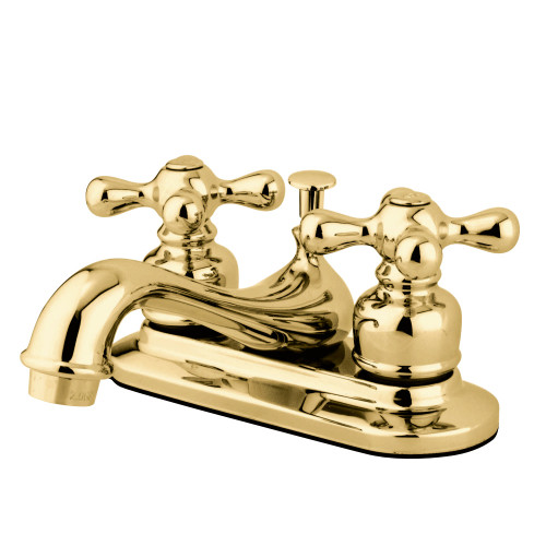 Kingston Brass GKB602AX Restoration 4" Centerset Bathroom Faucet, Polished Brass