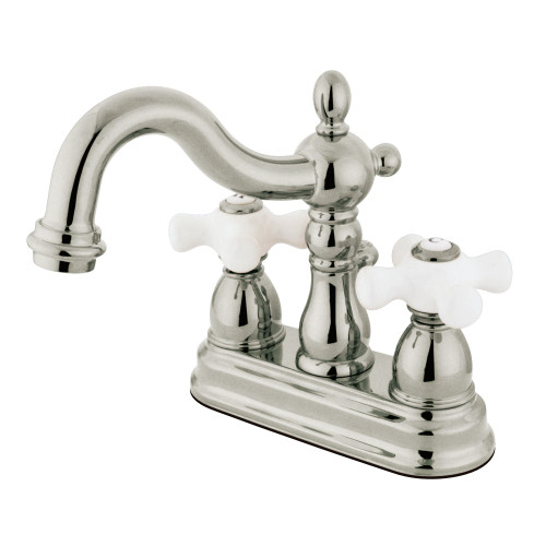 Kingston Brass KS1608PX 4 in. Centerset Bathroom Faucet, Brushed Nickel
