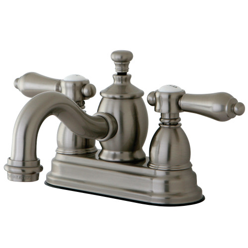 Kingston Brass KS7108BAL 4 in. Centerset Bathroom Faucet, Brushed Nickel
