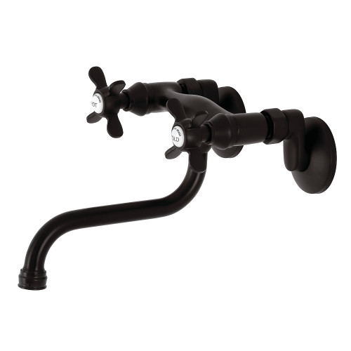 Kingston Brass KS116ORB Essex Two Handle Wall Mount Bathroom Faucet, Oil Rubbed Bronze