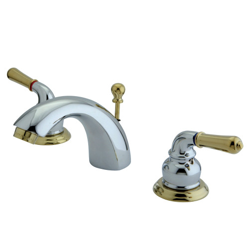 Kingston Brass KS2954 Mini-Widespread Bathroom Faucet, Polished Chrome/Polished Brass