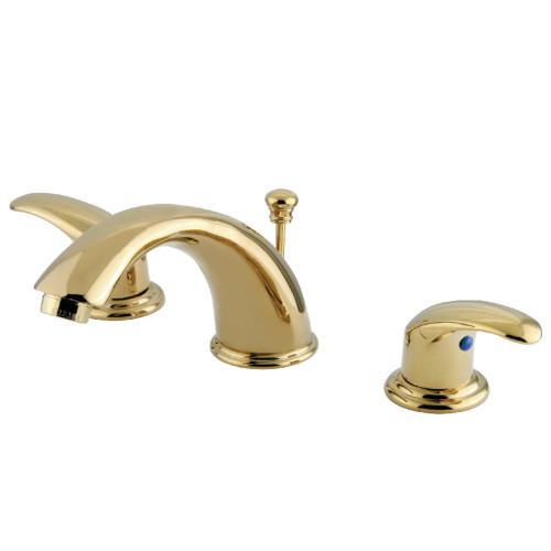 Kingston Brass KB962LL Widespread Two Handle Bathroom Faucet, Polished Brass