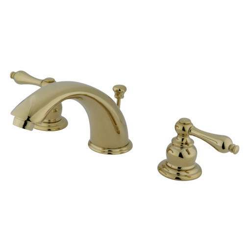 Kingston Brass GKB972AL Widespread Two Handle Bathroom Faucet, Polished Brass