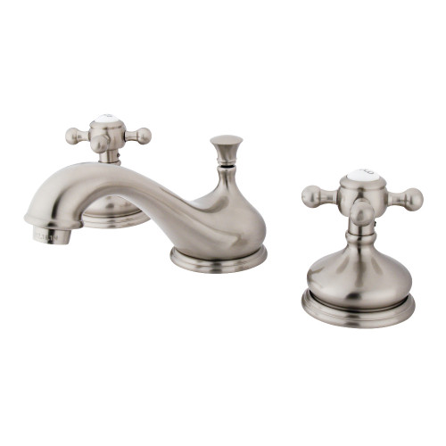 Kingston Brass KS1168BX 8 in. Widespread Two Handle Bathroom Faucet, Brushed Nickel