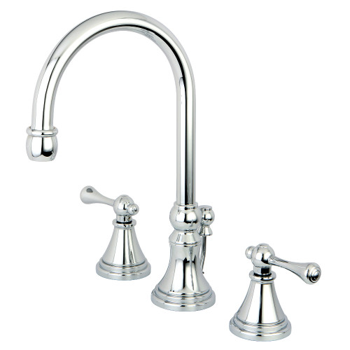 Kingston Brass KS2981BL 8 in. Widespread Two Handle Bathroom Faucet, Polished Chrome