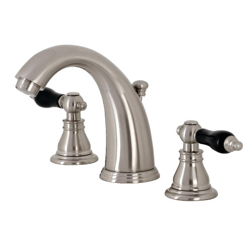 Kingston Brass KB988AKL Duchess Widespread Two Handle Bathroom Faucet with Plastic Pop-Up, Brushed Nickel