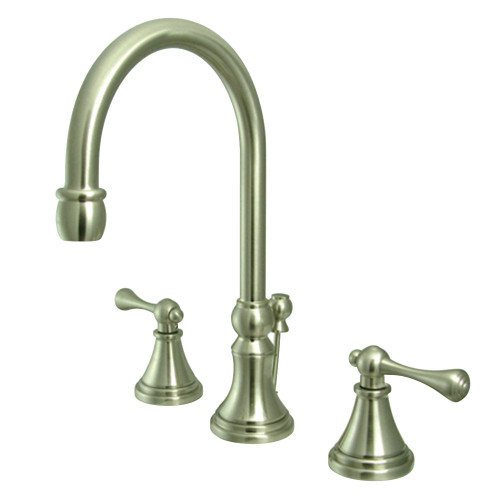 Kingston Brass KS2988BL 8 in. Widespread Two Handle Bathroom Faucet, Brushed Nickel