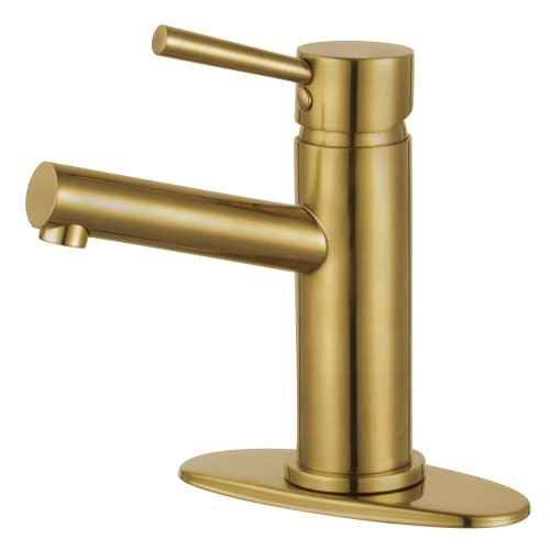 Kingston Brass Fauceture   LS8423DL Concord Single Handle Bathroom Faucet with Push Pop-Up, Brushed Brass