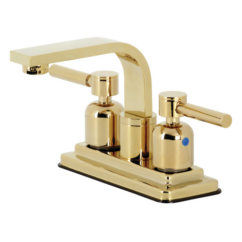 Kingston Brass KB8462DL Concord 4 in. Centerset Bathroom Faucet with Push Pop-Up, Polished Brass