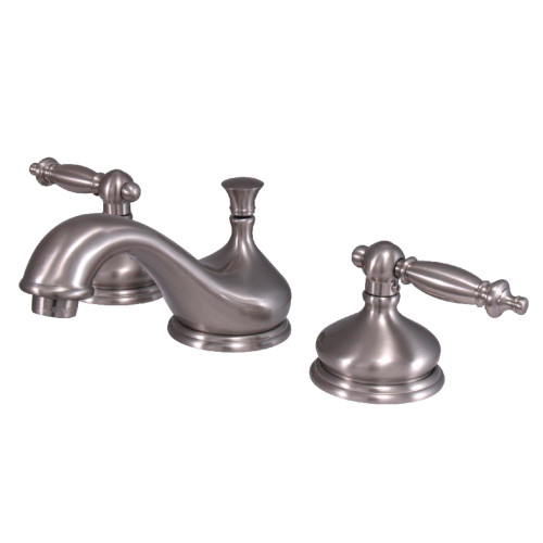 Kingston Brass KS1168TL 8 in. Widespread Two Handle Bathroom Faucet, Brushed Nickel