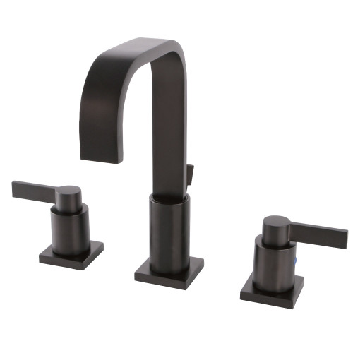 Kingston Brass Fauceture  FSC8965NDL NuvoFusion Widespread Two Handle Bathroom Faucet, Oil Rubbed Bronze