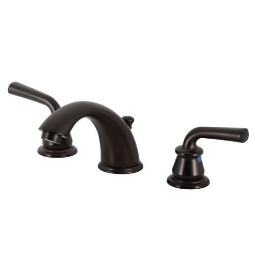 Kingston Brass KB965RXL Restoration Widespread Two Handle Bathroom Faucet with Pop-Up Drain, Oil Rubbed Bronze