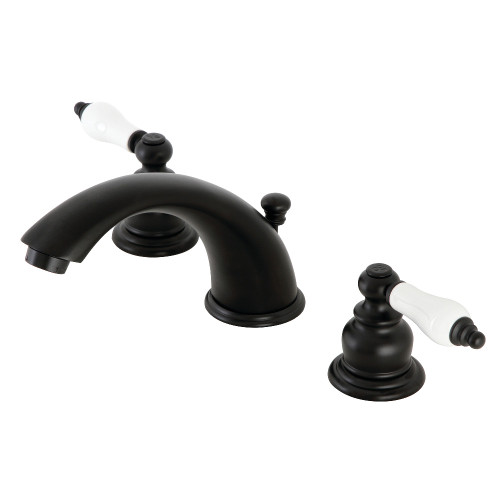 Kingston Brass KB960PL Magellan Widespread Two Handle Bathroom Faucet, Matte Black