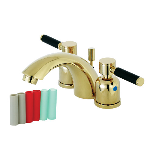 Kingston Brass KB8952DKL Mini-Widespread Bathroom Faucet, Polished Brass