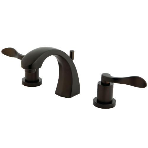 Kingston Brass KS4985DFL 8 in. Widespread Two Handle Bathroom Faucet, Oil Rubbed Bronze