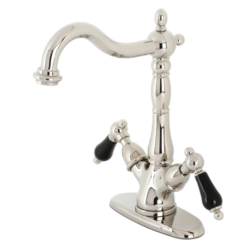 Kingston Brass KS1496PKL Duchess Two Handle Single Hole Vessel Sink Faucet, Polished Nickel