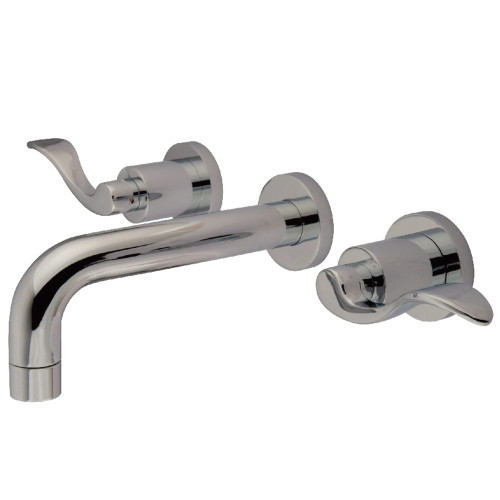 Kingston Brass KS8121DFL NuWave Two Handle Wall Mount Bathroom Faucet, Polished Chrome