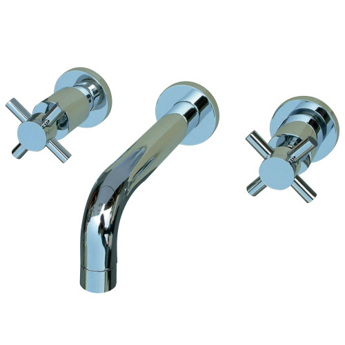 Kingston Brass KS8121DX Concord Two Handle Wall Mount Bathroom Faucet, Polished Chrome