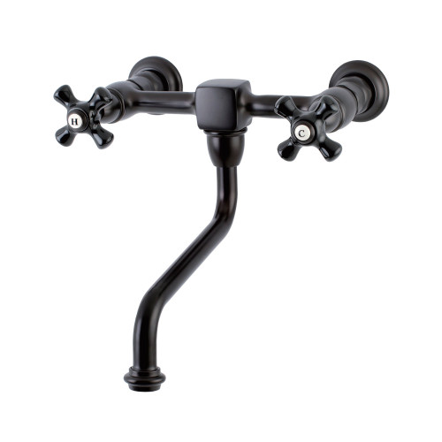 Kingston Brass KS1215PKX Duchess Two Handle Wall Mount Bathroom Faucet, Oil Rubbed Bronze