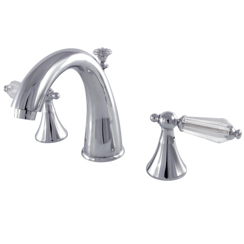 Kingston Brass Aqua Eden KS2971WLL 8 in. Widespread Two Handle Bathroom Faucet, Polished Chrome