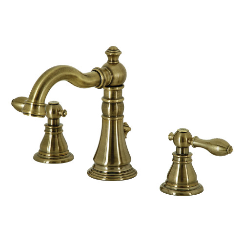 Kingston Brass Fauceture   FSC19733ACL American Classic Widespread Two Handle Bathroom Faucet, Antique Brass