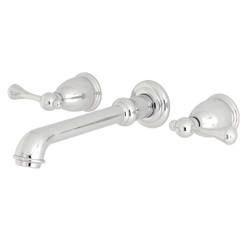 Kingston Brass KS7121BL Two-Handle Wall Mount Bathroom Faucet, Polished Chrome Kingston Brass KS7121BL Two-Handle Wall Mount Bathroom Faucet, Polished Chrome